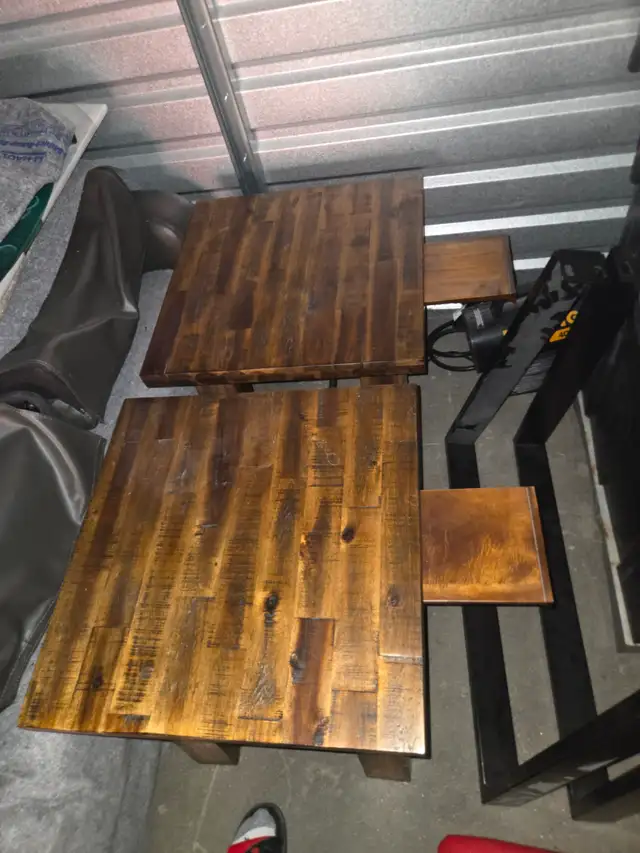 Real Wood Coffee and 2 Real Wood End Tables with Shelf $450 OBO