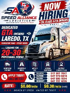 Speed Alliance Logistics - CDL Class AZ/A Drivers