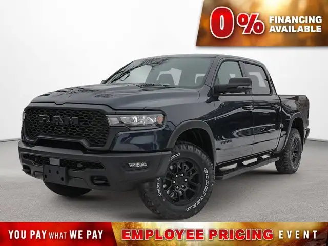 2026 Ram 1500 Rebel Crew 4x4 Sunroof Nav Heated/Vented Leather