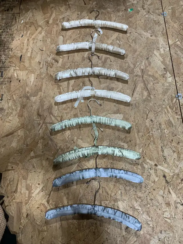 8 satin hangers