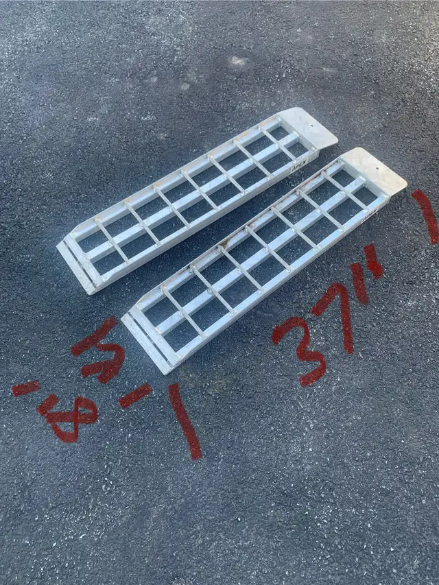 two short galvanized ramps/measurements on pictures