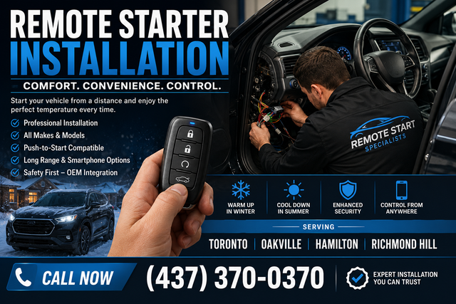 Remote Starter Installation Toronto – start your vehicle at home