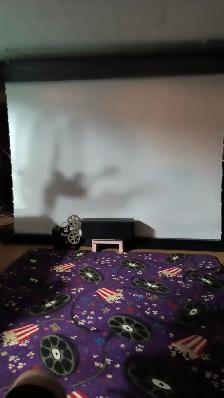Motorized 100' Flor Rising Projector Screen