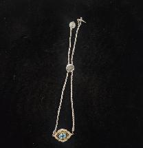 Enchanted Disney Aladdin Swiss Blue Topaz & Diamond Bracelet