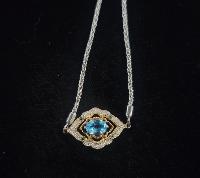 Enchanted Disney Aladdin Swiss Blue Topaz & Diamond Bracelet - Photo 2