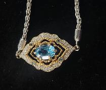 Enchanted Disney Aladdin Swiss Blue Topaz & Diamond Bracelet - Photo 3