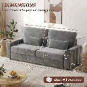 Brand New 72.5 Inch Modern Velvet Sofa Special $299 - Photo 2