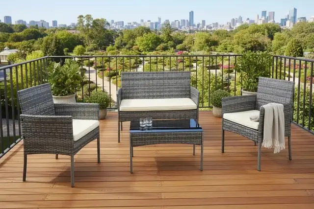 Brand New 4pcs Rattan Conversation Patio Set Special $259