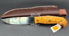 Helle Nord 14c28n Fixed Bushcraft Knife with Leather Sheath