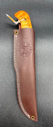 Helle Nord 14c28n Fixed Bushcraft Knife with Leather Sheath - Photo 4
