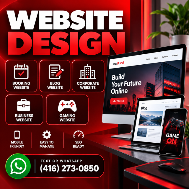 BOOKING, BLOG, CORPORATE, BUSINESS, GAMING WEBSITE DESIGN