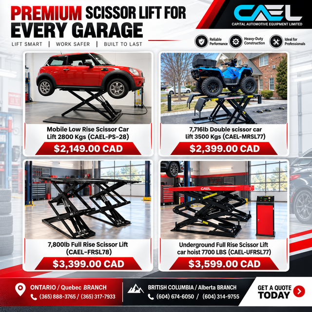 -New CAEL Full Rise and Mid rise Scissor lift –  Certified &Warr