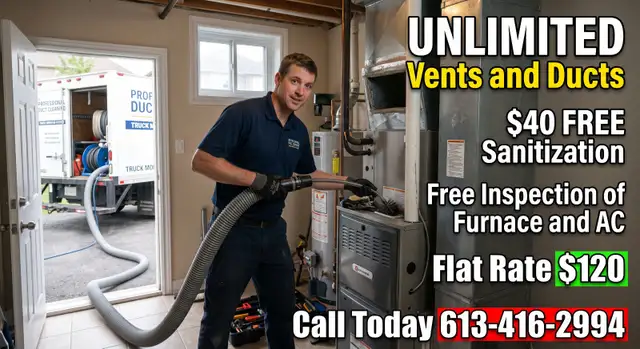Got Pets? Clear the Fur & Dander! $120 Duct Cleaning