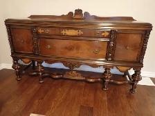 Antique Wooden Sideboard/Buffet Server
