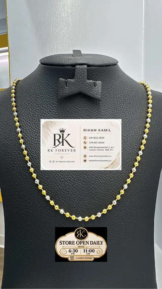 10K  Tow Tone Gold Necklace  # R 38