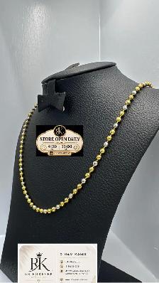 10K  Tow Tone Gold Necklace  # R 38 - Photo 2