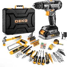 DEKO PRO 186pcs tool kit with 20V Cordless Drill and case NEW - Photo 4