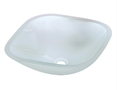 Kesia Frosted Glass Vessel Sink