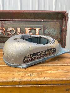 Vintage Martin outboard motor tank great graphics displays well - Photo 3