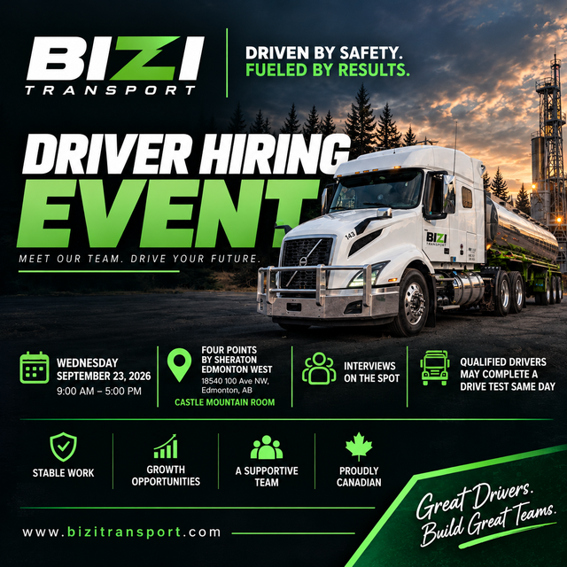 Class 1 Driver Hiring Event - Edmonton - Sept 23