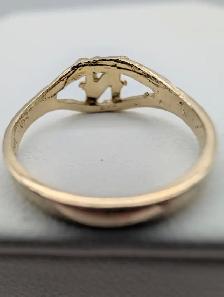 (B7720) 10K Yellow Gold Initial N Ring Size 3.25 1.10 Grams - Photo 3