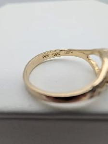 (B7720) 10K Yellow Gold Initial N Ring Size 3.25 1.10 Grams - Photo 4
