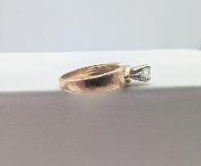 (B7711) 14K Yellow Gold Diamond Solitaire Engagement Ring Siz... - Photo 4