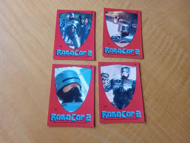 Carte 1990 Topps RoboCop 4 cartes Puzzel   Promo (150926-817)