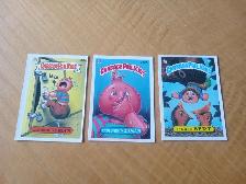 Carte 1987 Topps Garbage Pail Kids 3 cartes stickers (150926-809