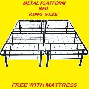 KING MATTRESS 11'POCKET COIL GEL FOAM WITH FREE PLATFORM BED. - Photo 7