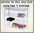 White Shelf / Shoe Rack $15