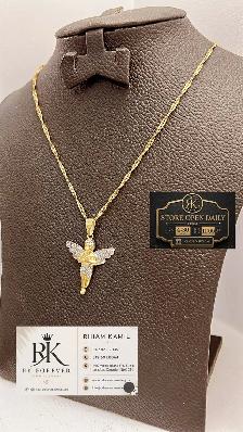 10K  yellow Gold Chain & Pendant # R 39 - Photo 2