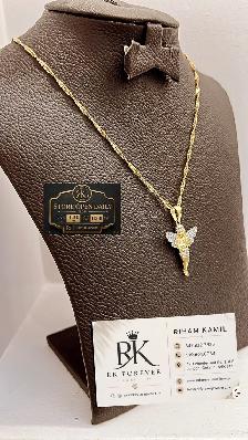 10K  yellow Gold Chain & Pendant # R 39 - Photo 3