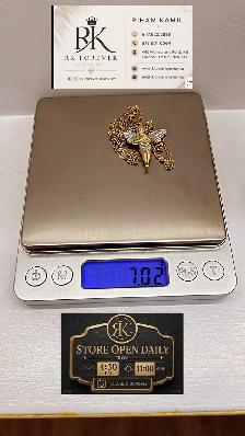 10K  yellow Gold Chain & Pendant # R 39 - Photo 5
