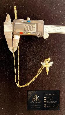 10K  yellow Gold Chain & Pendant # R 39 - Photo 7