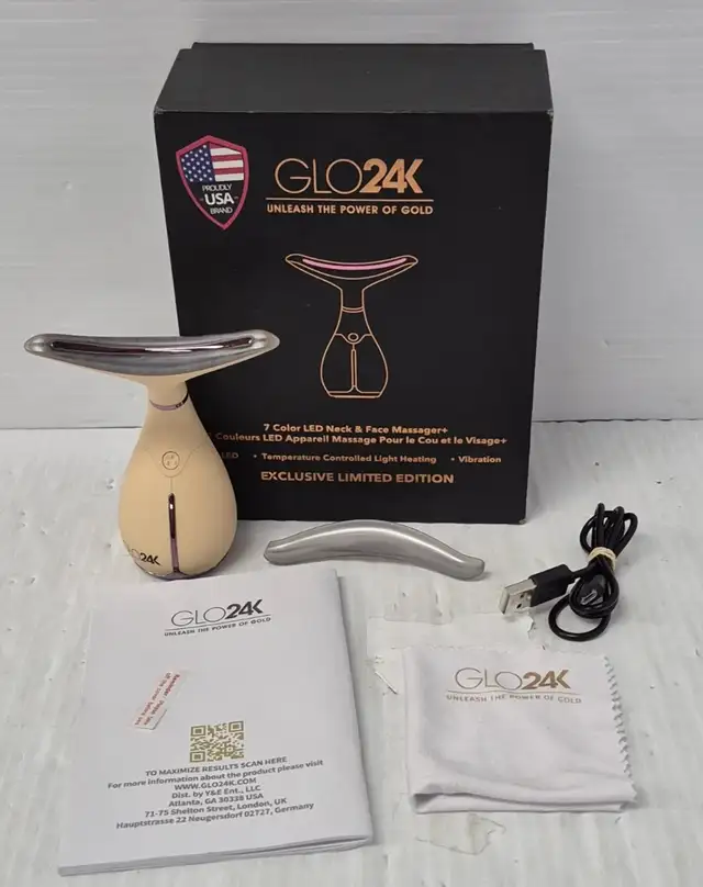 (N9750265) GLO24k 7 COLOUR LED Neck and Face Massager