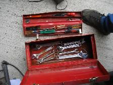 TOOLBOX WITH TOOLS FOUND IN STORAGE UNIT $24 TAKES ALL
