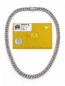 925 Moissanite Iced Cuban Chain