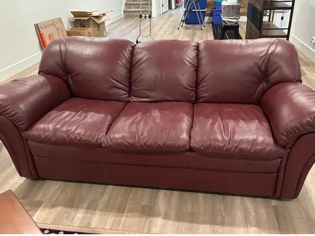 Leather couch , Love Seat $ 400 OBO  Murphy BED $400 OBO