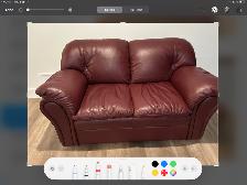 Leather couch , Love Seat $ 400 OBO  Murphy BED $400 OBO - Photo 2