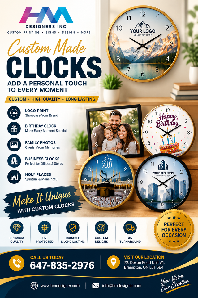 Custom Wall Clocks | Personalized Photo & Logo Clocks |