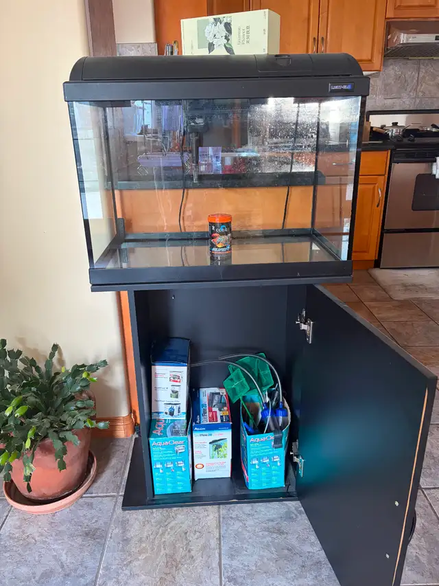 Aquarium, Cabinet stand, All accessories - $150