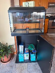 Aquarium, Cabinet stand, All accessories - $150
