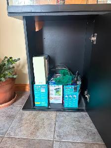 Aquarium, Cabinet stand, All accessories - $150 - Photo 3