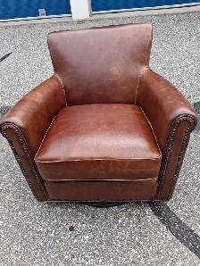 Real leather chair swivel $480