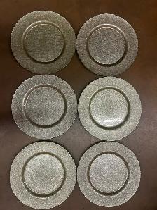 ✨ HomeSense Gold/Champagne Glass Charger Plates – Set of 6 – $25 - Photo 5