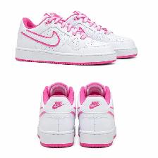 NIKE SON OF FORCE LOW IN WHITE/PINK BLAST SZ US 7.5/US 6Y