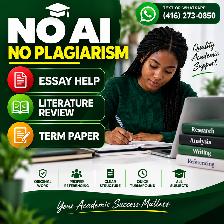 NO AI, NO PLAGIARISM ESSAY HELP, LITERATURE REVIEW, TERM PAPER