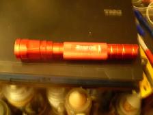 SNAP-ON RED ANODISED MAG-LIGHT STYLE POCKET FLASHLIGHT-$25