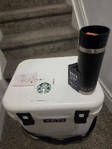 yeti cooler  18OZ yeti bottle  $100 starbucks gift card all br